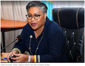 Madame Judith Suminwa, Capture Photo du site Makanisi