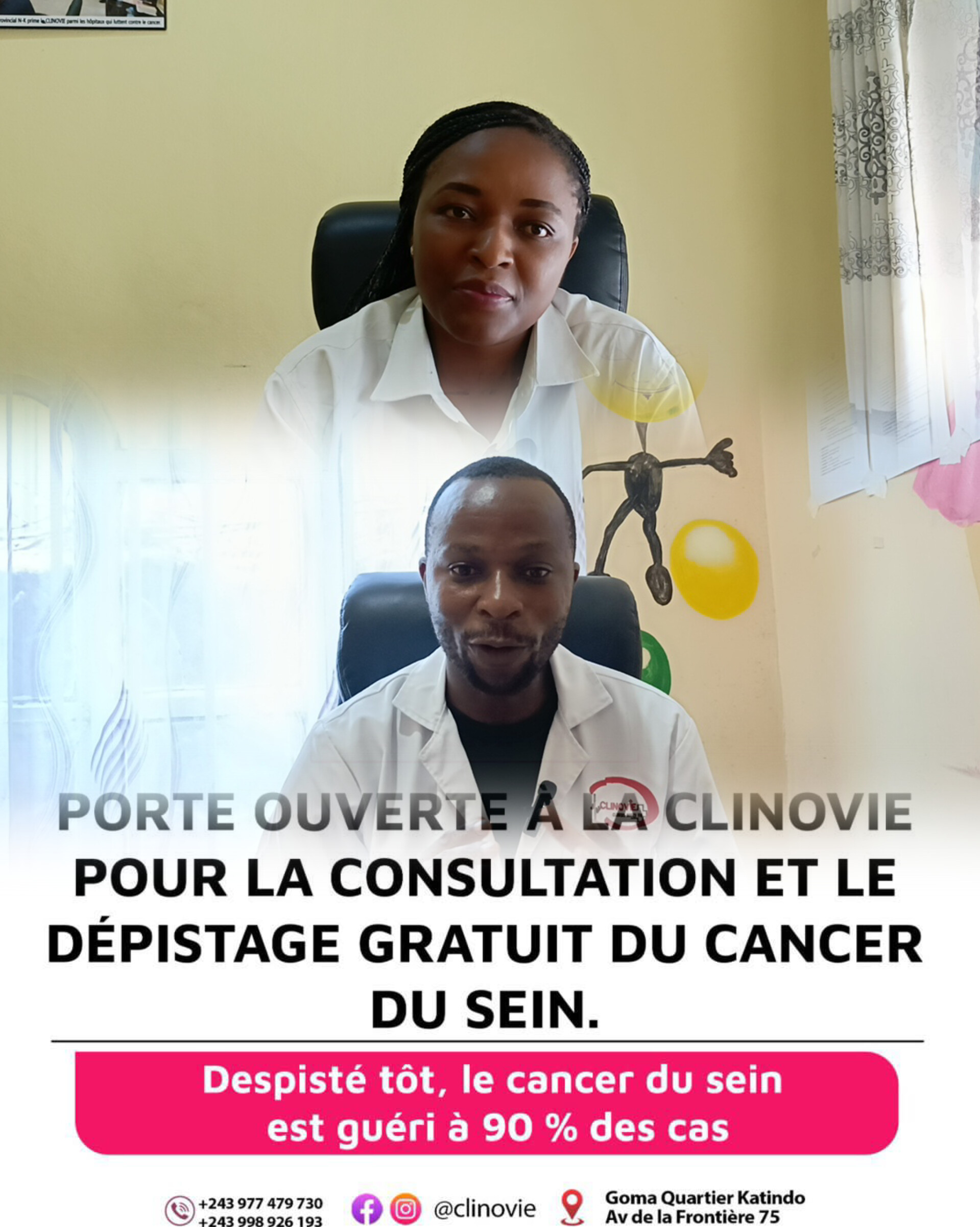 NORD KIVU/SANTE/SOCIETE : Annonce de la campagne de consultation et de dépistage des cancers de sein et du côlon rectal