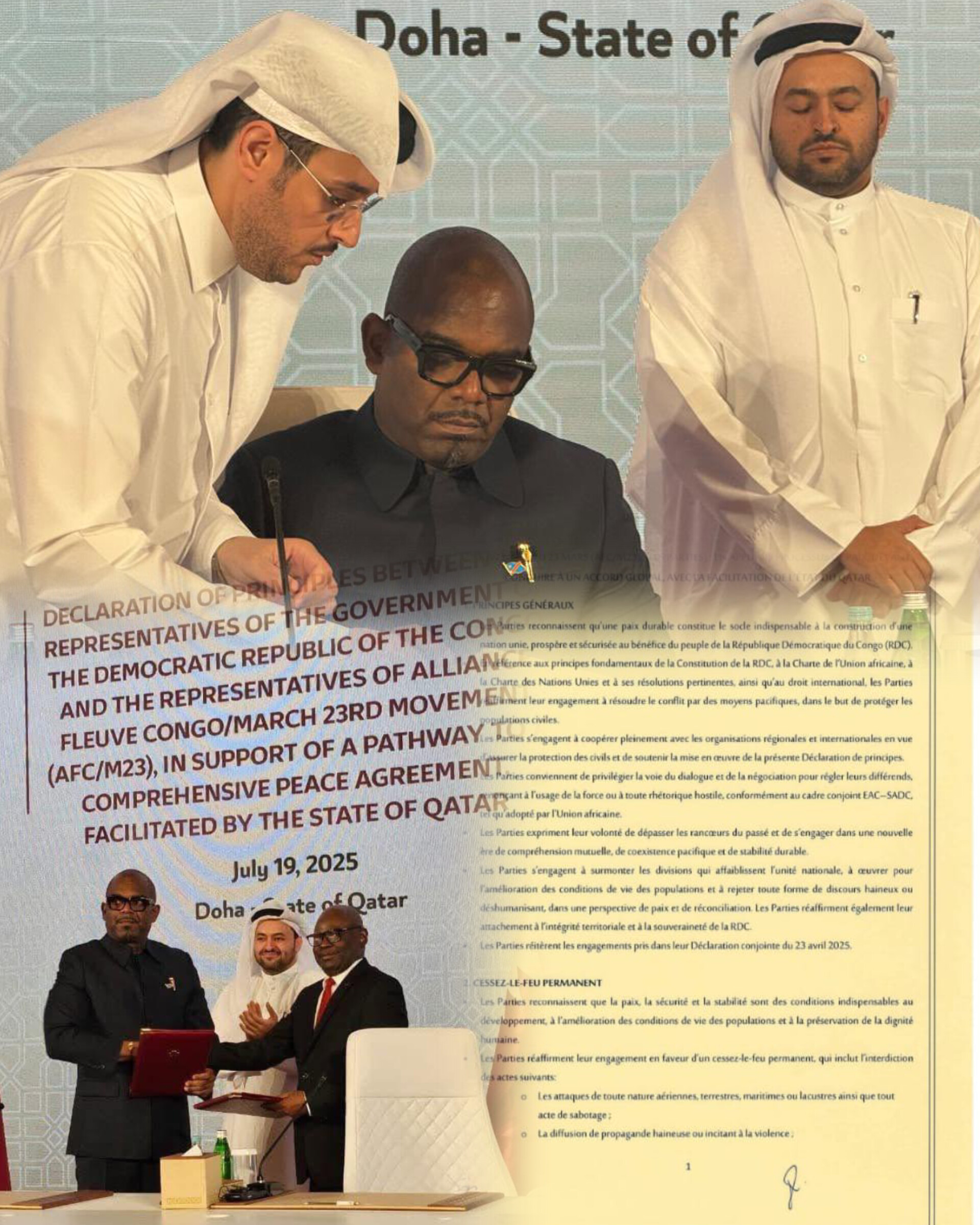 Paix à l’horizon ? Un document jaune et des espoirs contrastés à Goma après la signature de Doha