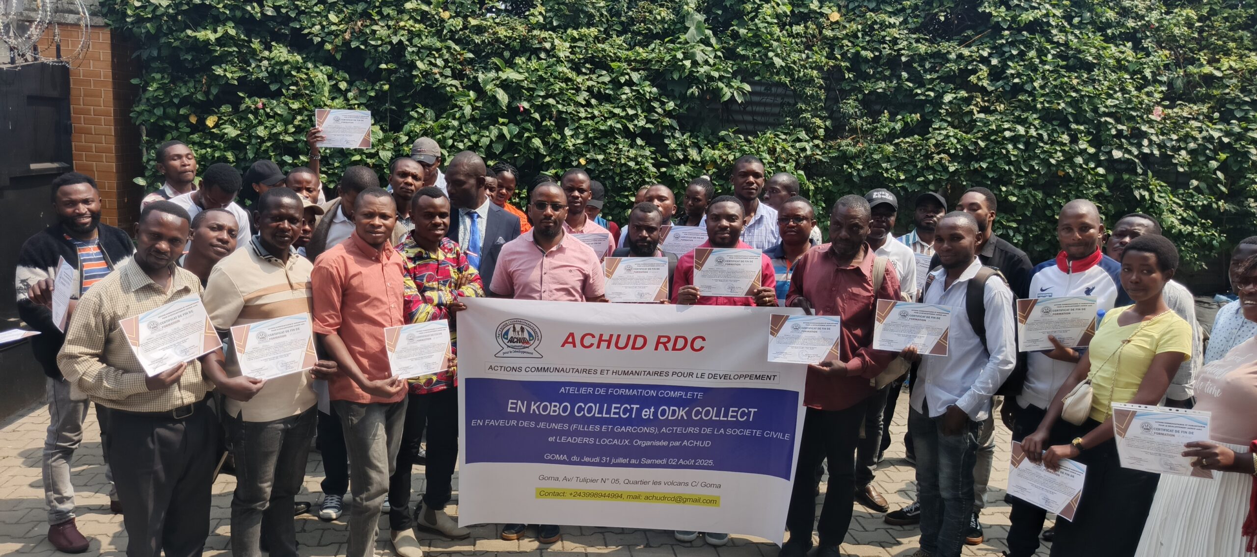 Goma : 50 jeunes formés à la collecte numérique de données grâce à l’ONG ACHUD