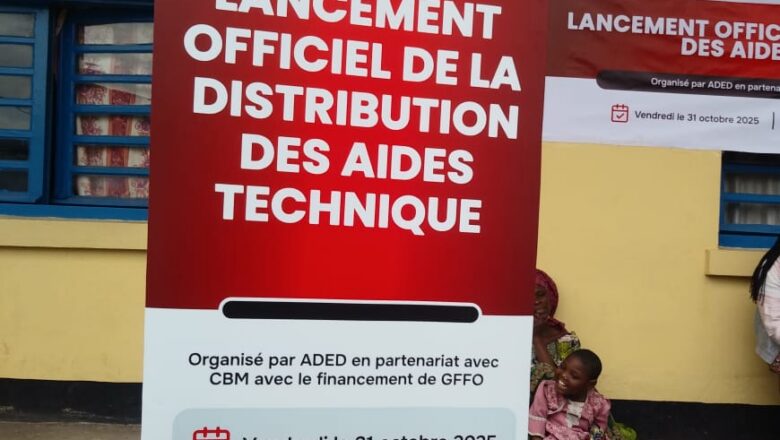 Goma : L’ADED lance la distribution d’aides techniques aux personnes vivant avec handicap