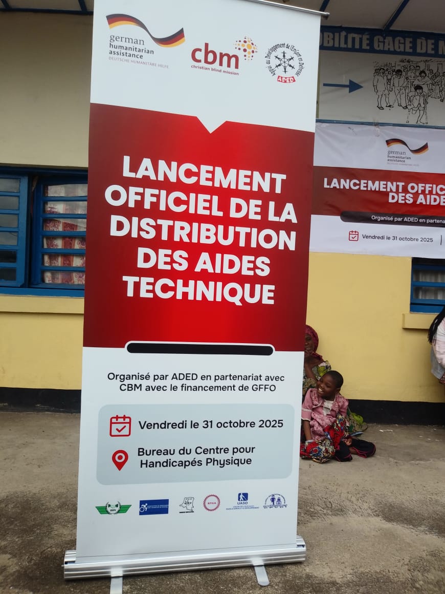 Goma : L’ADED lance la distribution d’aides techniques aux personnes vivant avec handicap