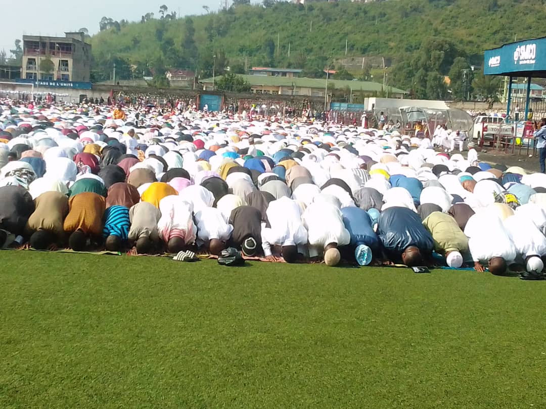 Goma : près de 5 000 fidèles musulmans clôturent le mois de Ramadan au Stade de l’Unité