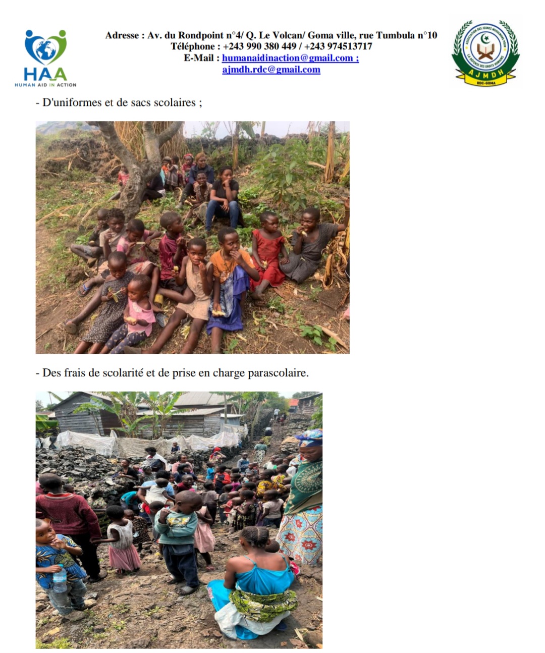 Nord-Kivu: Urgence humanitaire à Goma : HAA et AJMDH lancent un appel en faveur des peuples autochtones